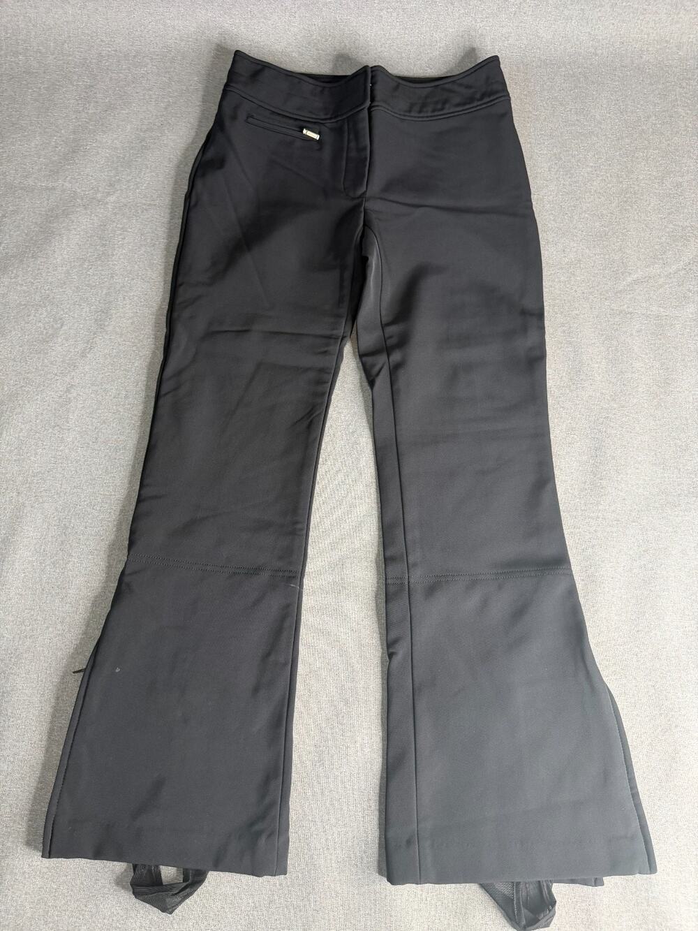 FERA Women’s Stretch Pants Black Flat Front Solid 8L RN55432